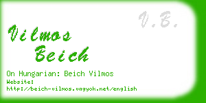 vilmos beich business card